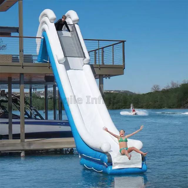 Factory Customized 5M height Boat Dock Slide Inflatable Slide Inflatable Yacht Slide for Sale