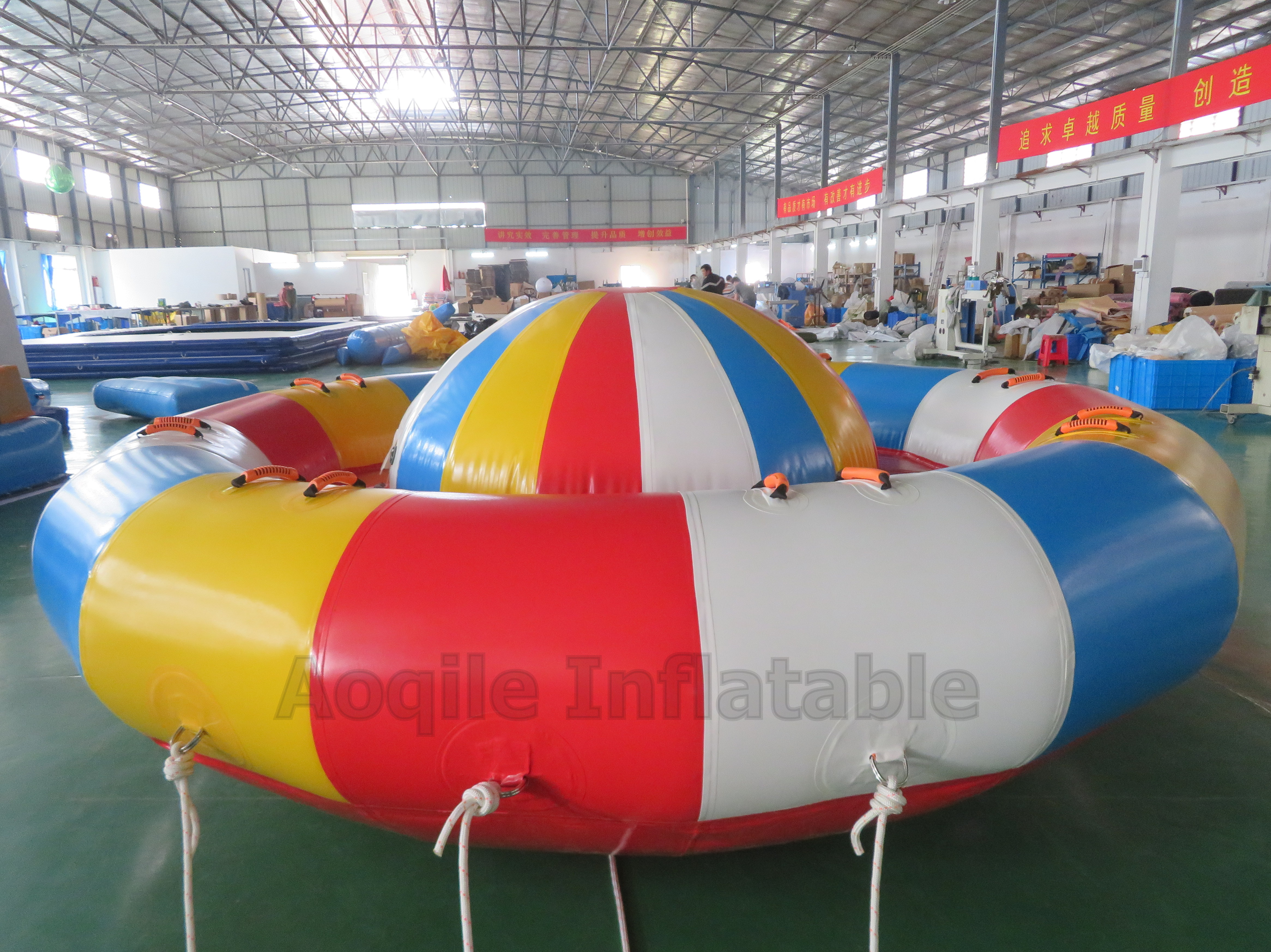 Water Park Commercial UFO Aqua Twister Spinning Rotating Roll 6-8-12 Seats Inflatable Disco Boat for sale