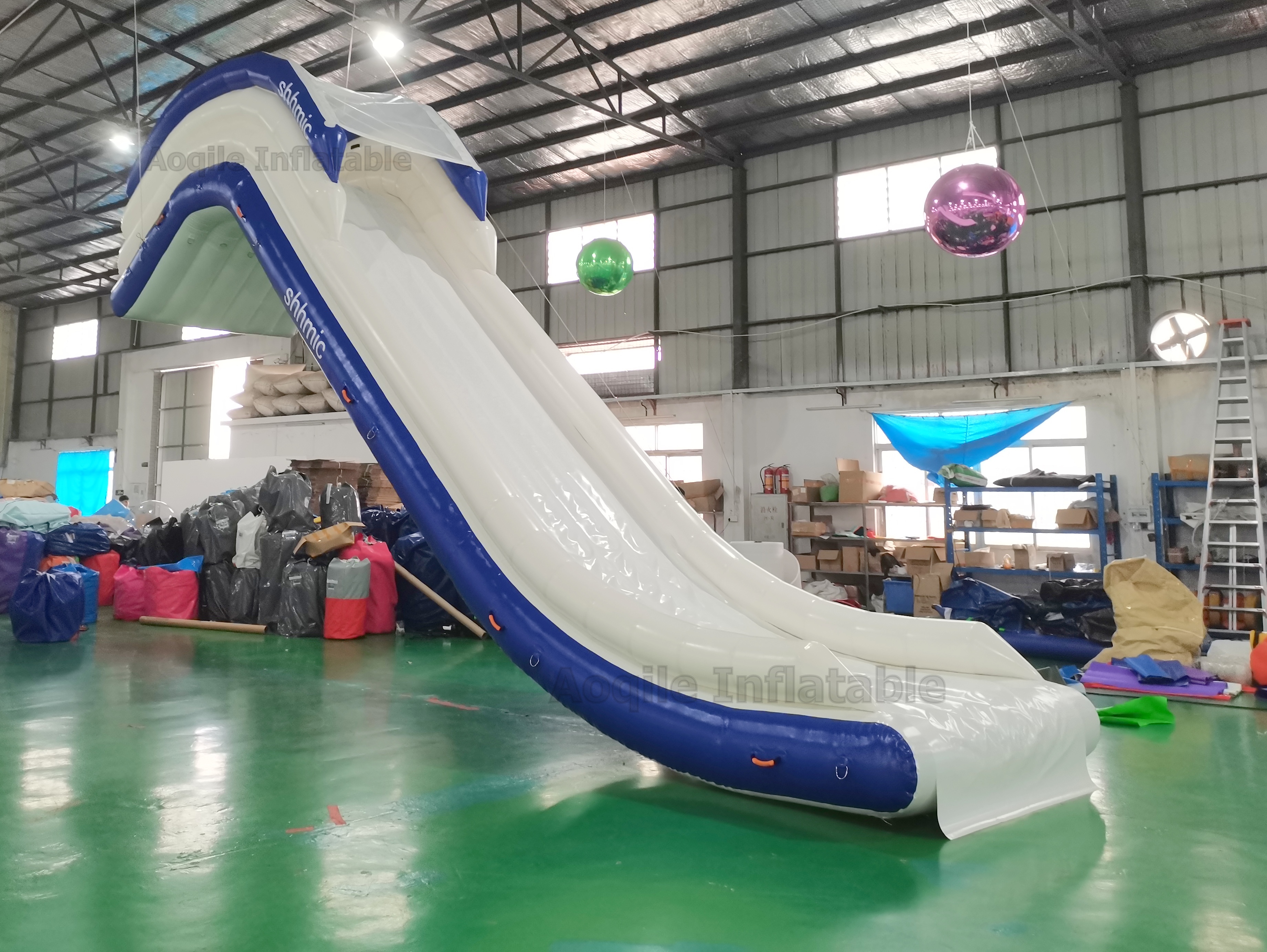 Inflatable Yacht Slide Houseboat Slide Game Inflatable Barge Slide