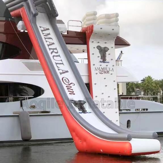 Custom Floating Yacht Water Slide Houseboat Inflatable Yacht Slide,Outdoor Inflatable Floating Water Slide for Yacht