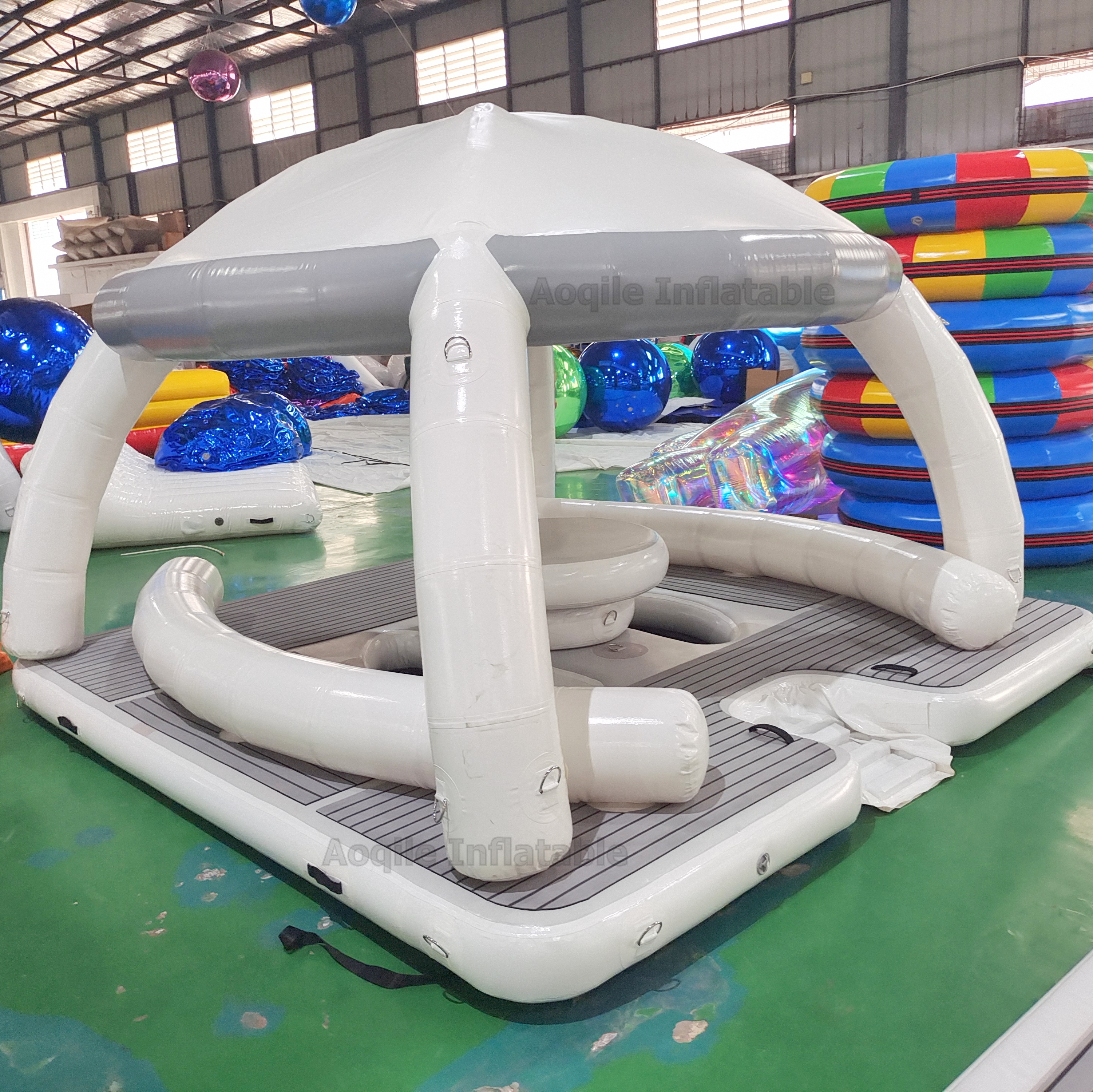 Social Bana Inflatable Platform Tent Aqua Floating Water Island Party Island Inflatable