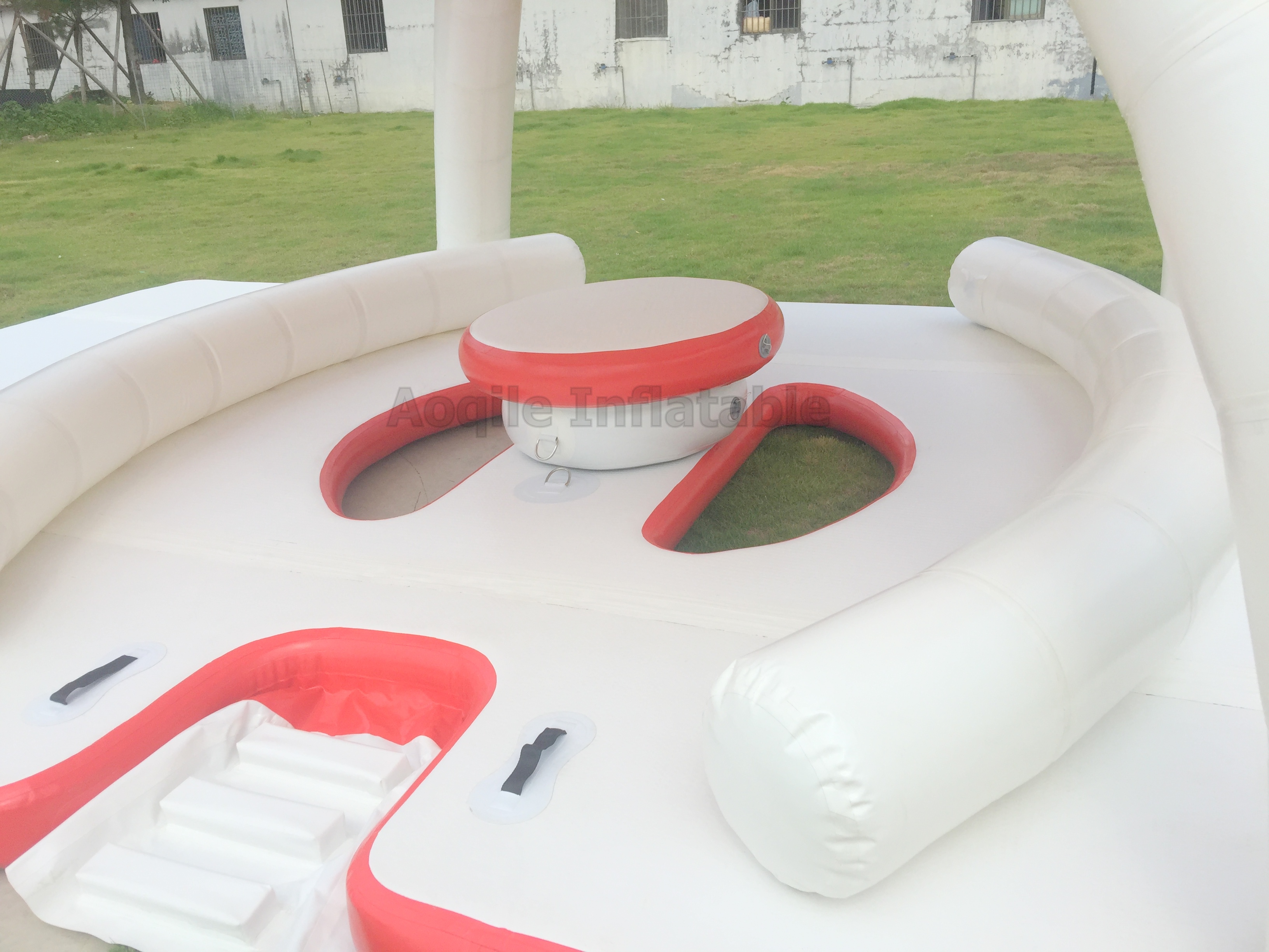 New Design Inflatable Swim Iisland floating lounge Floating Raft Inflatable Foil Water Jet Ski Dock Floats Platform