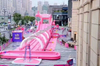 Commercial Big Inflatable Water Slide Park , Popular Style Inflatable Amusement Water Park On Land
