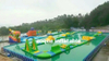 Large Commercial Inflatable Outdoor Mobile Water Park , Inflatable Ground Water Park Equipment