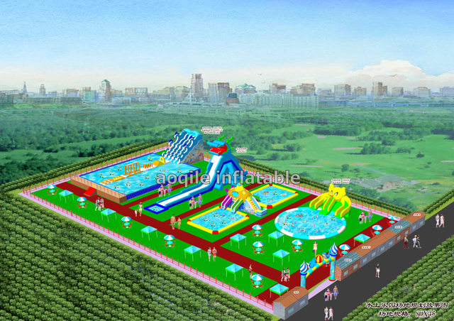 Water Amusement Equipment Summer Inflatable Outdoor Ground Water Park