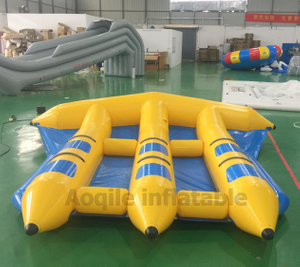 Water sport inflatable fly fish boat water game double banana boat towable tube boat