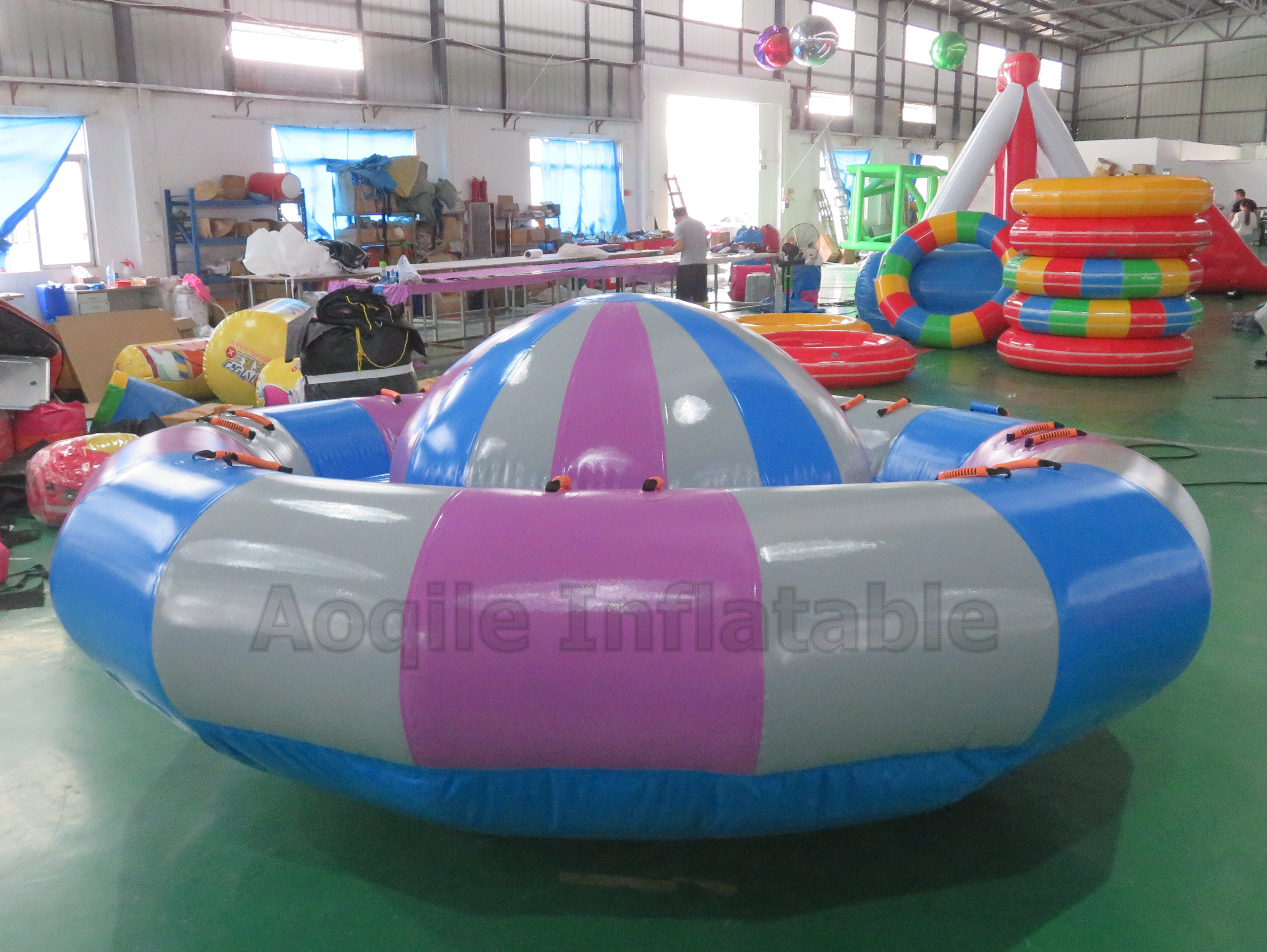 Inflatable towable water sports, Inflatable disco boat water toy, Inflatable Spinning Crazy UFO