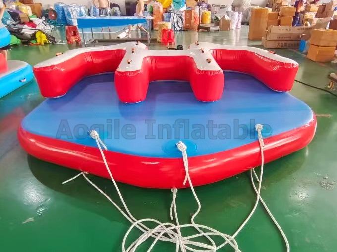 Customized Large Pvc Summer Water Inflatable Sofa Flying Fish Sea Surfing Flying Fish Extreme Sports