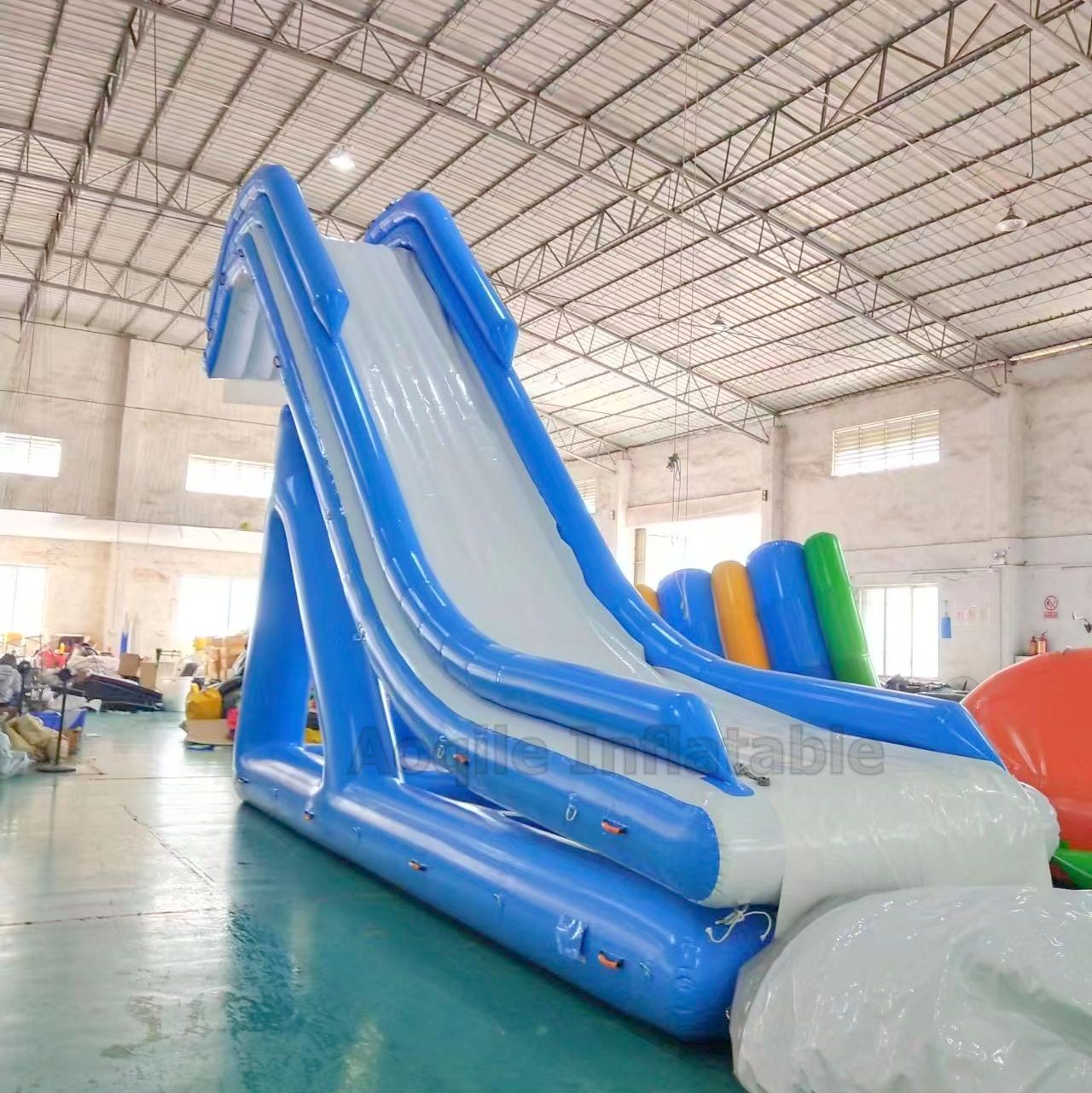 Inflatable Yachting Dock Water Slide Super Yacht Water Slide Yacht Toys Slides