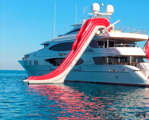 Custom Floating Yacht Water Slide Houseboat Inflatable Yacht Slide,Outdoor Inflatable Floating Water Slide for Yacht