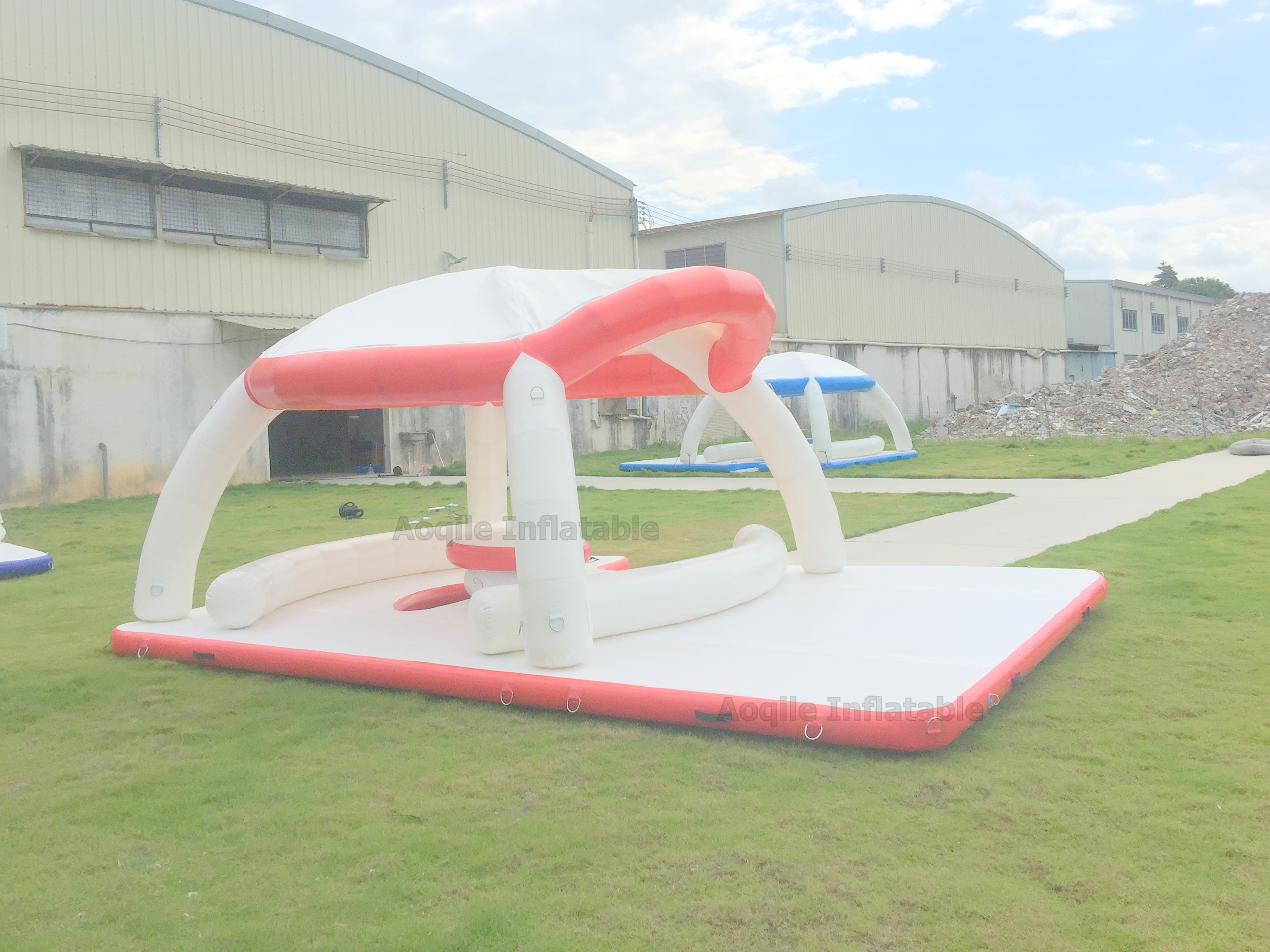 New Design Inflatable Swim Iisland floating lounge Floating Raft Inflatable Foil Water Jet Ski Dock Floats Platform