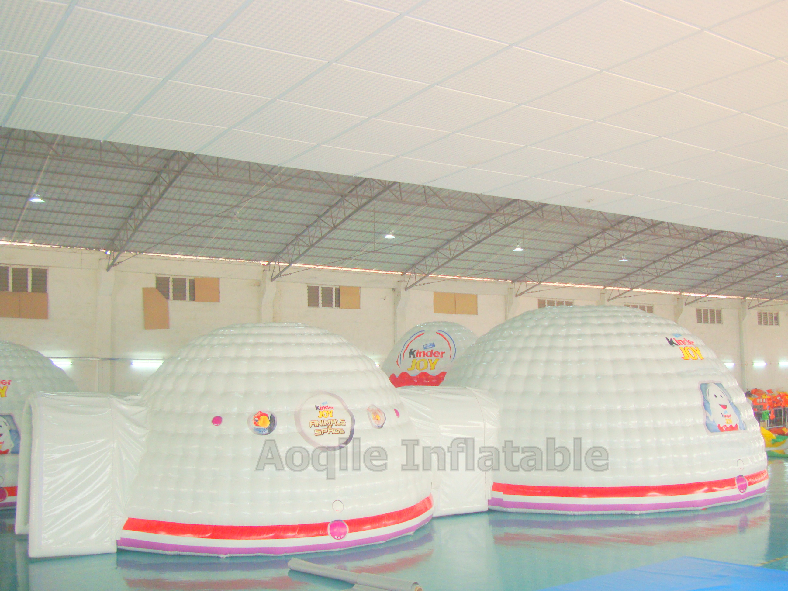 Custom Outdoor Party Iglu Event Dome advertising Tent White and red Inflatable Igloo Tent