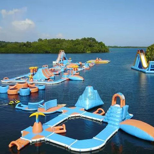 Large Inflatable Adventure Water Park Inflatable Floating Assault Course Inflatable Aqua Run Park