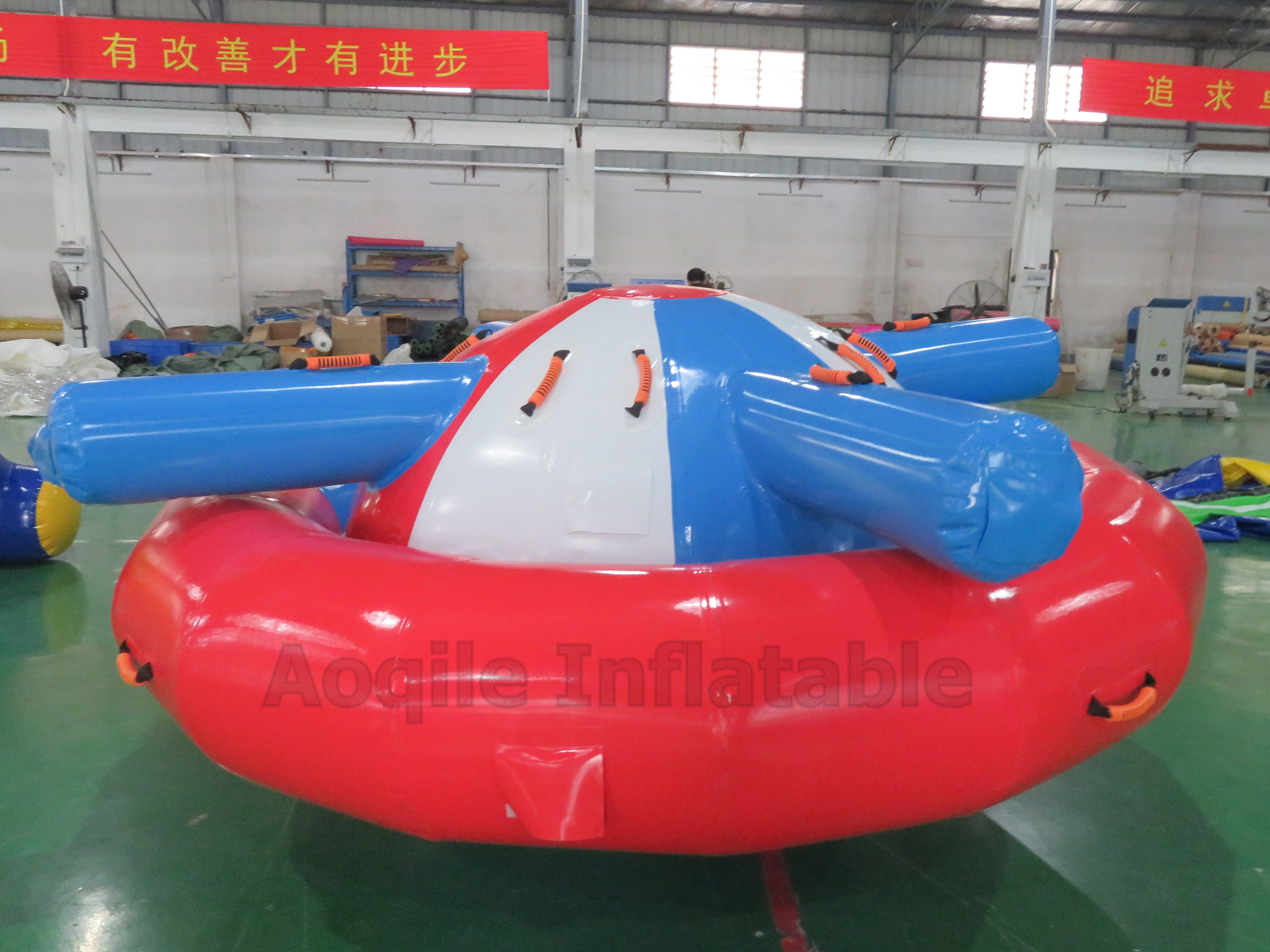 6-10 Persons Inflatable Rotating Water Toys Disco Boat Towable Tube Water Entertainment Crazy UFO Inflatable Disco Boat