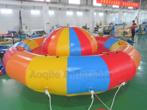 New Design Water Water Tube Sports Game Inflatable Flying Boat Crazy UFO Towable