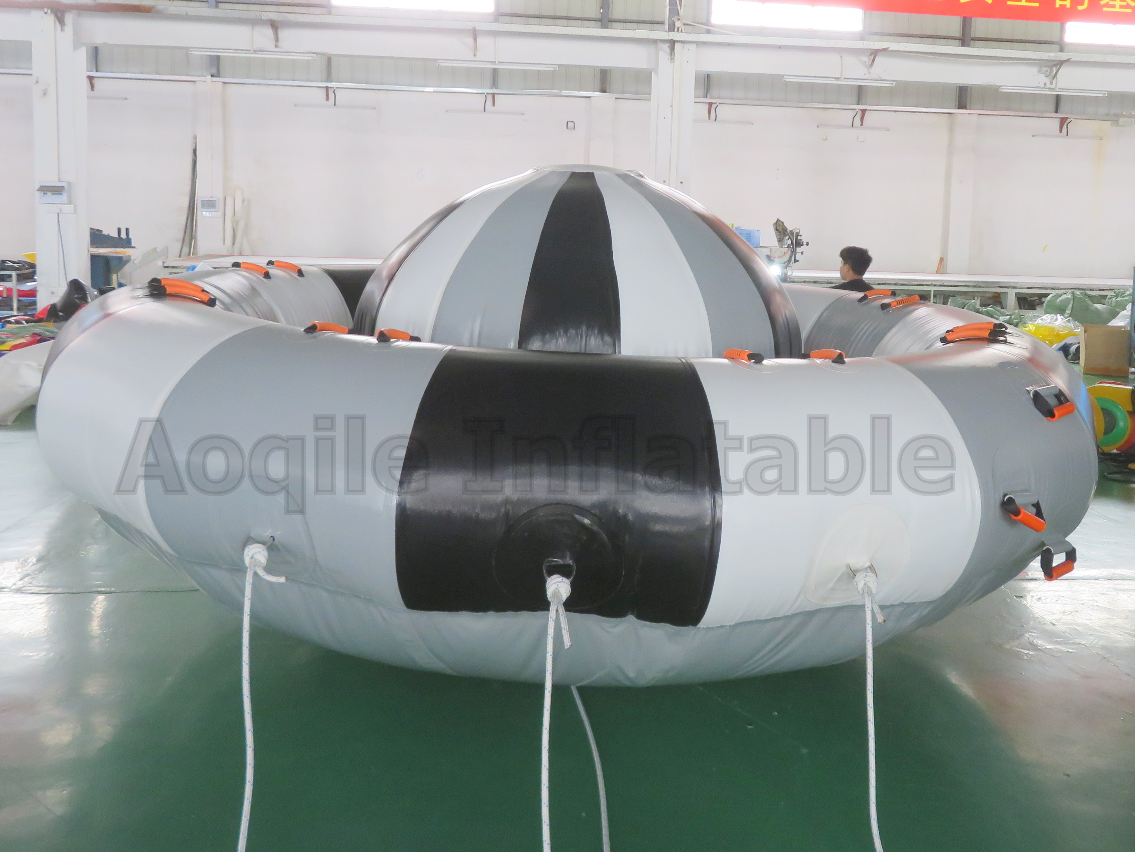 Water Park Commercial UFO Aqua Twister Spinning Rotating Roll 6-8-12 Seats Inflatable Disco Boat for sale