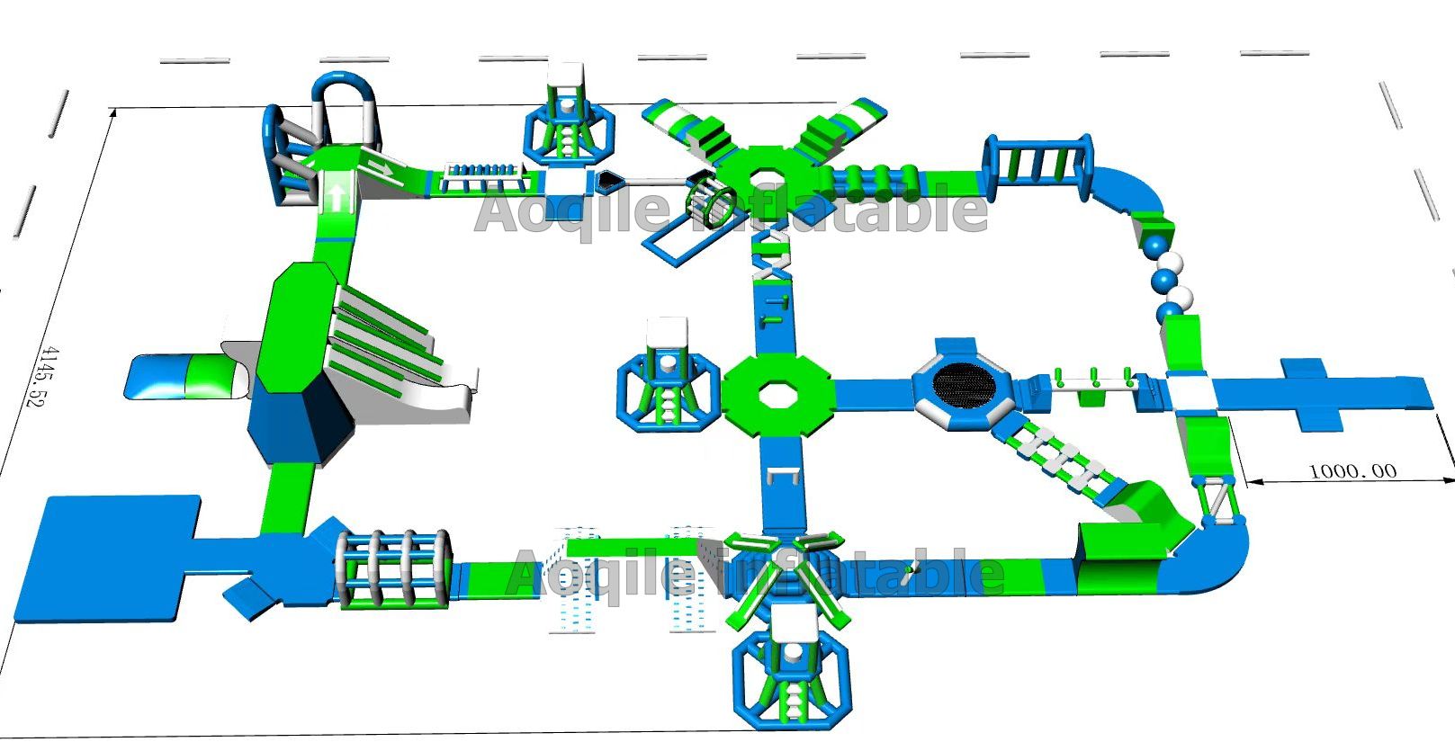 Inflatable Water Obstacle Course For Lake Wake Park/ Hot Inflatable Water Park /Inflatable Aquatic Park Aqua Fun Park