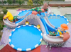 Commercial circular outdoors amusement park swimming pool with filtration system