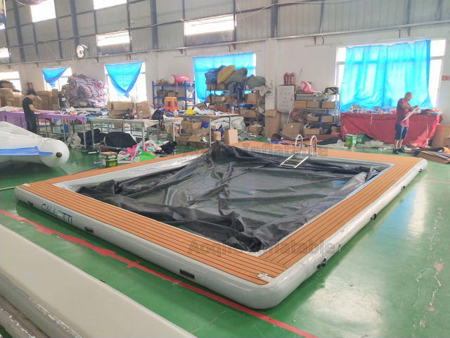 Inflatable Leisure Floating Boat Marine Sports Inflatable Leisure Dock Platform Floating Island