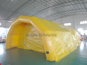 Yellow outdoor inflatable house Airsealed tent stage arch inflatable event tent