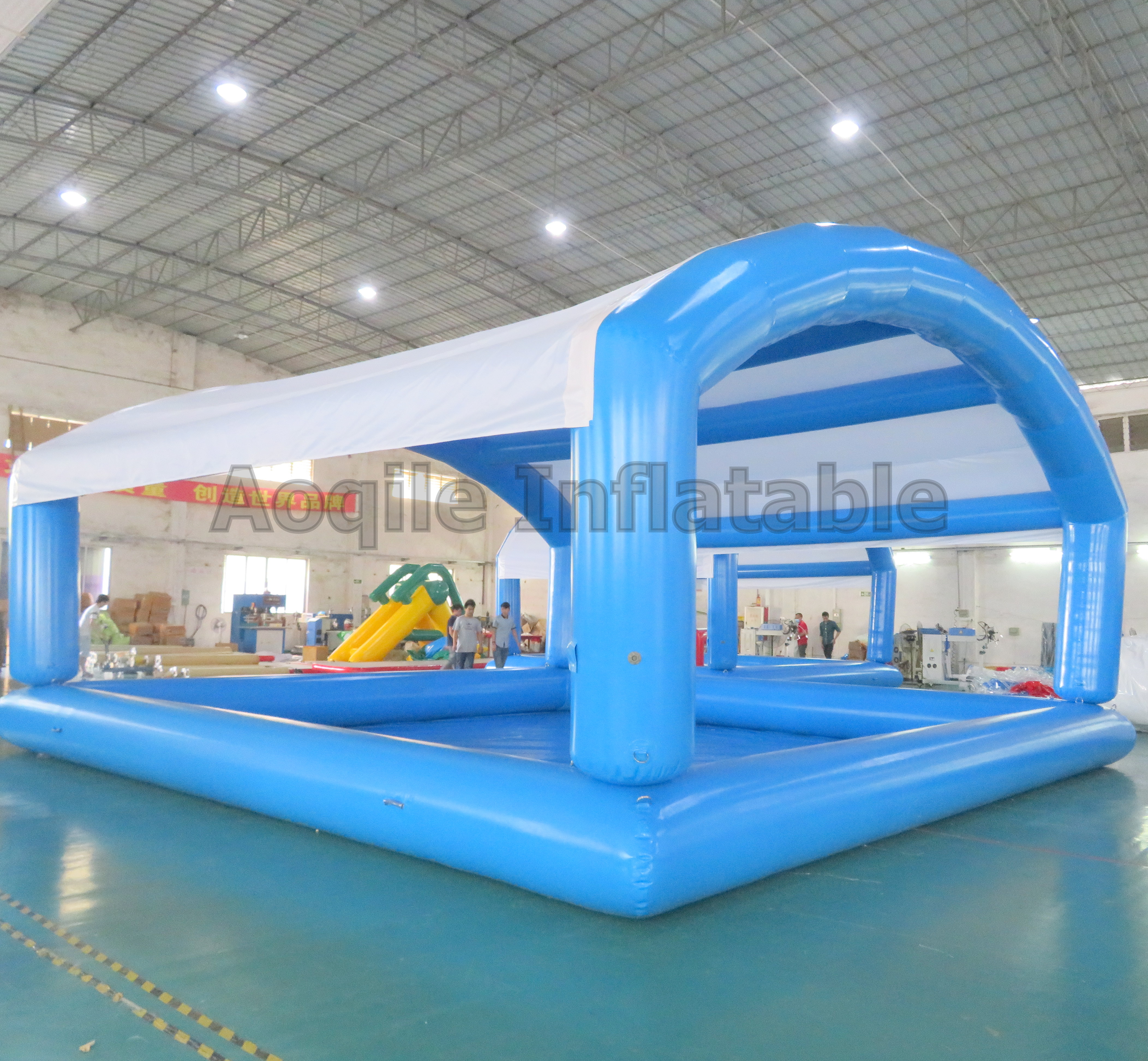 Transparent Inflatable Pool Shelter With Covered Ceiling / Inflatable Pool Cover Factory