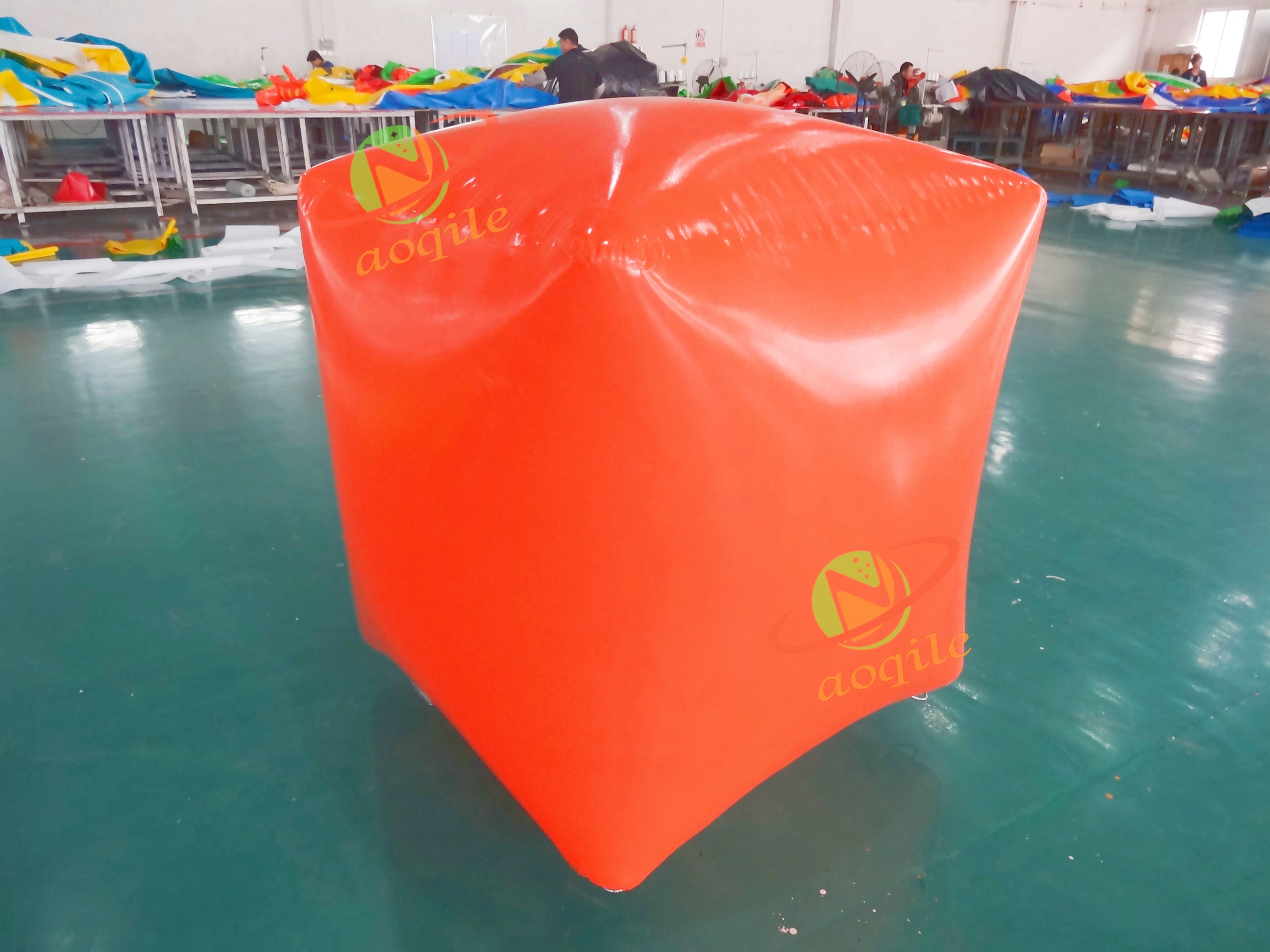 Customized Inflatable Swim Buoy With Logo, Inflatable Square Buoy, Water Floating Cube Buoy Water Event Inflatable Marker