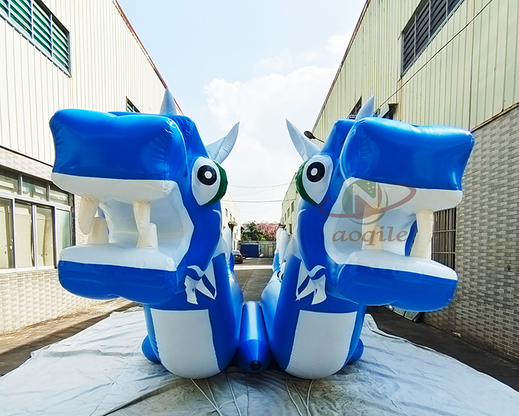 High Quality Multi Person Flying Double Tube Flying Fish Towable Double Row Inflatable Riding Dragon Boat