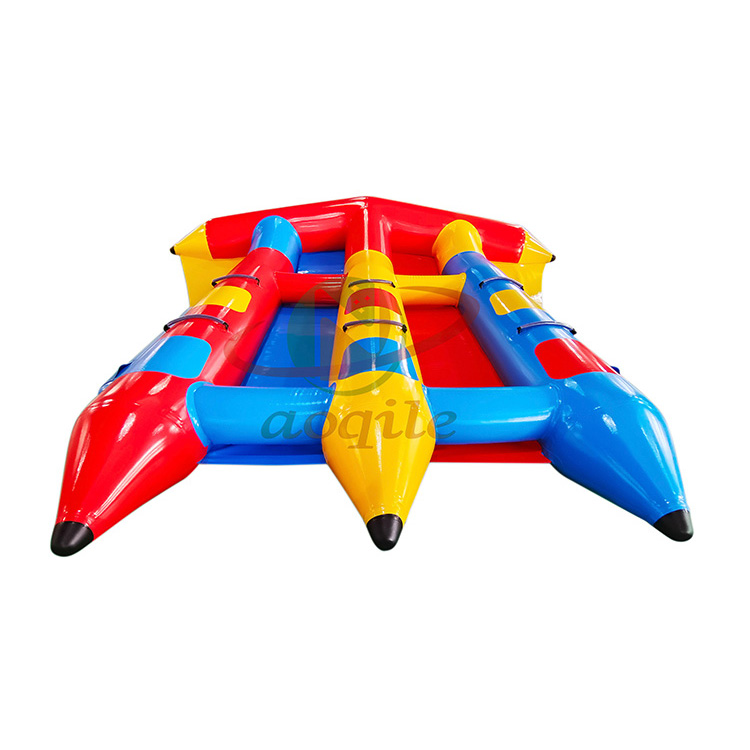 High quality Colorful Towable Banana Boat Water Sports Game Rubber Boat Inflatable Flying Fish