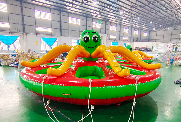 Factory direct sales Water Game Slide Tube Ski Boat Flying Fish Inflatable Octopus Circle Boat