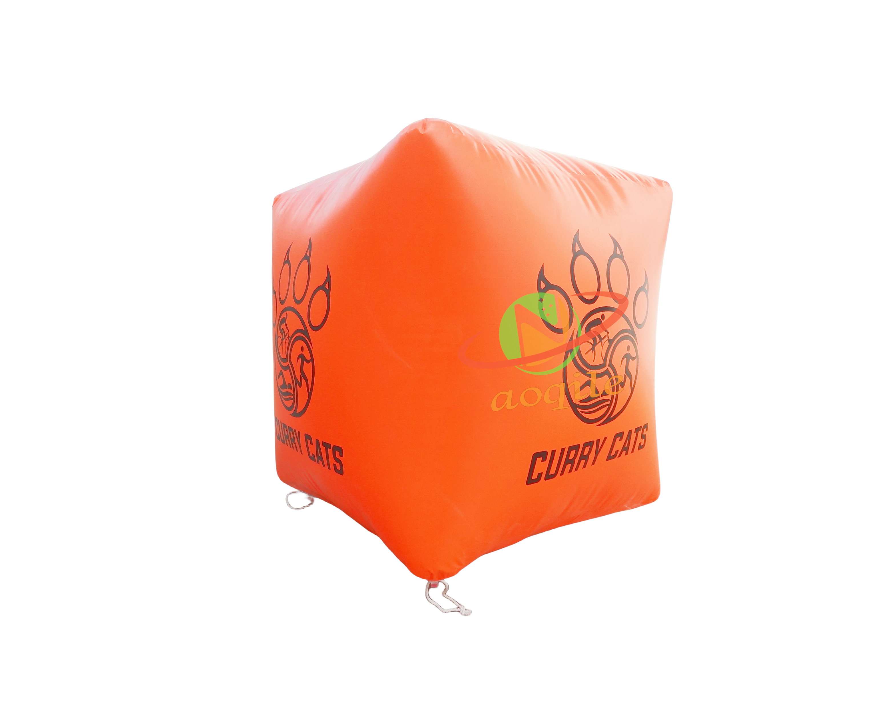 Hot Selling Custom Cube Inflatable Floating Sign Inflatable Water Sports Advertising Buoy