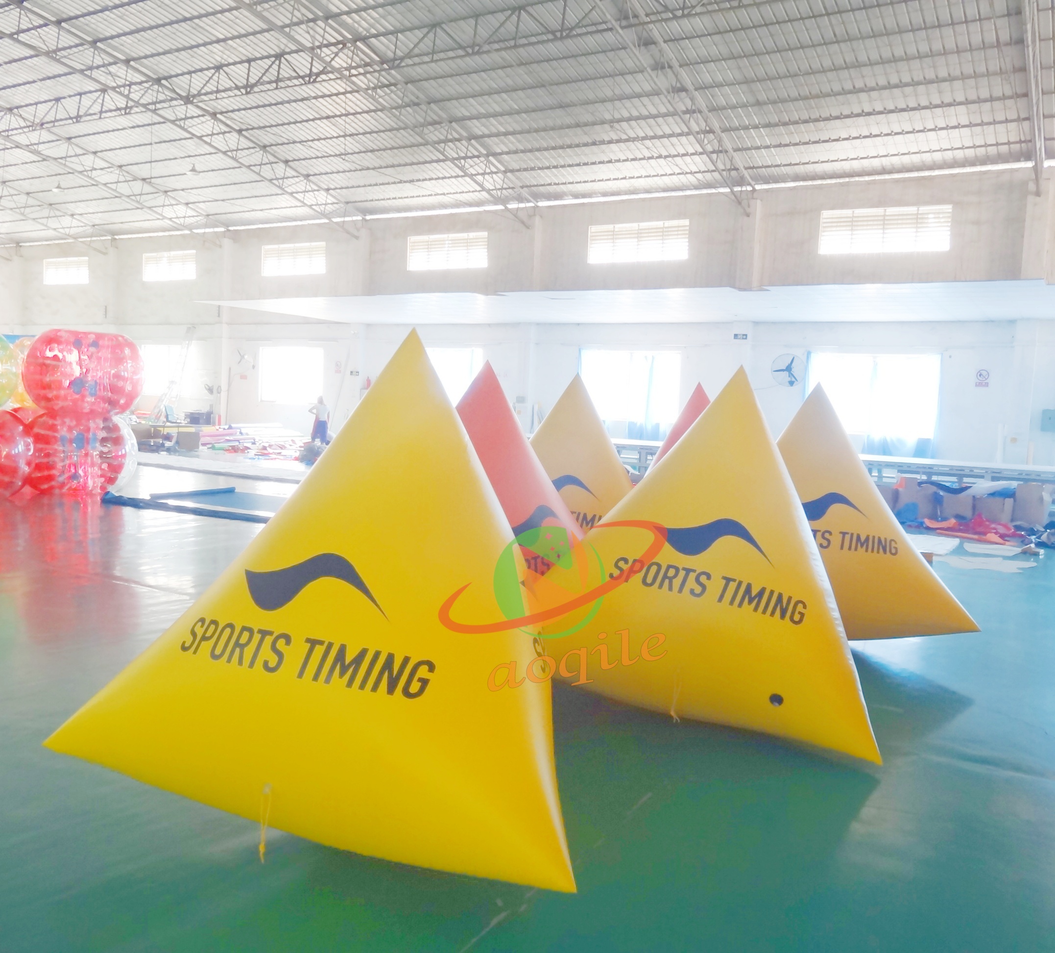 Customized Large Commercial Triangular Marine Race Marker Buoy Inflatable Marker