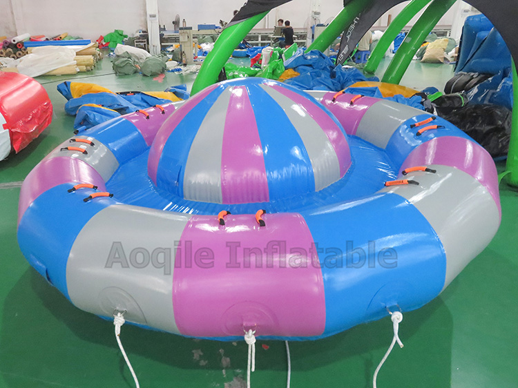 High Quality Commercial Inflatable Spinning fly Ufo Towable Water Entertainment Toy Inflatable Disco Boat