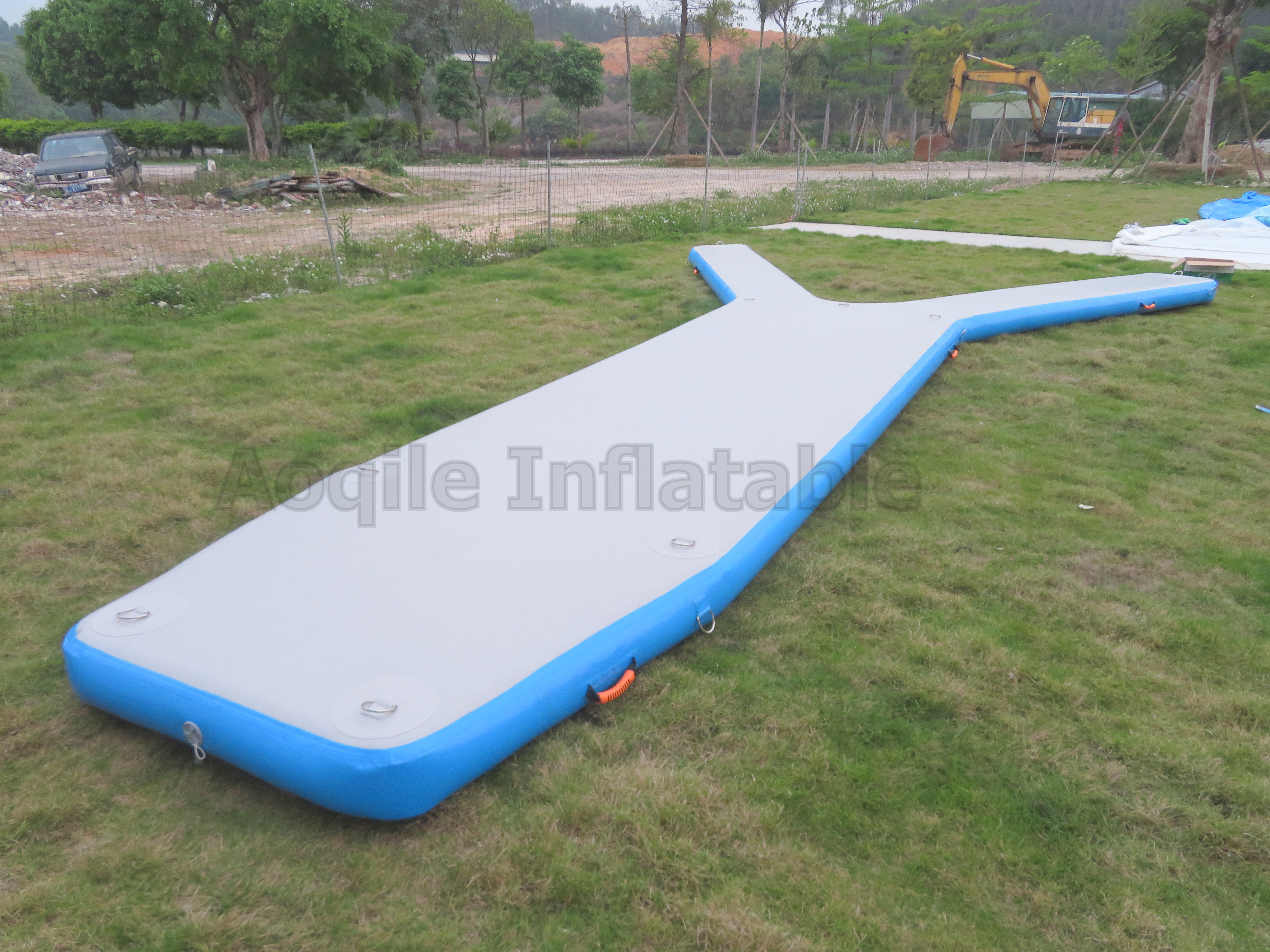 High Quality Y Shaped Floating Island Inflatable Floating Swimming Inflatable Dock Platform Inflatable Water Rest Cushion