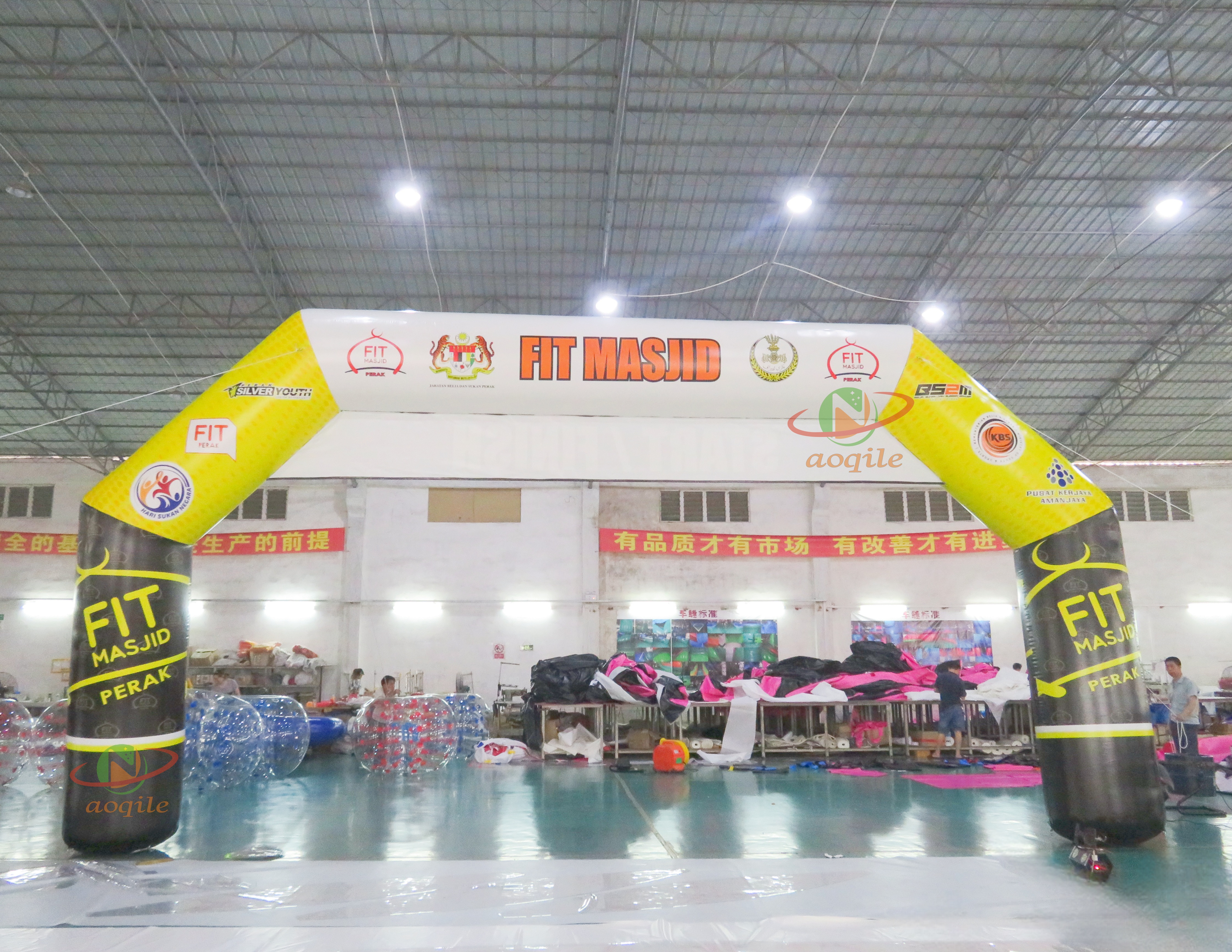 Sports Race Inflatable Star Finish Line Arch for Sports Event Decoration