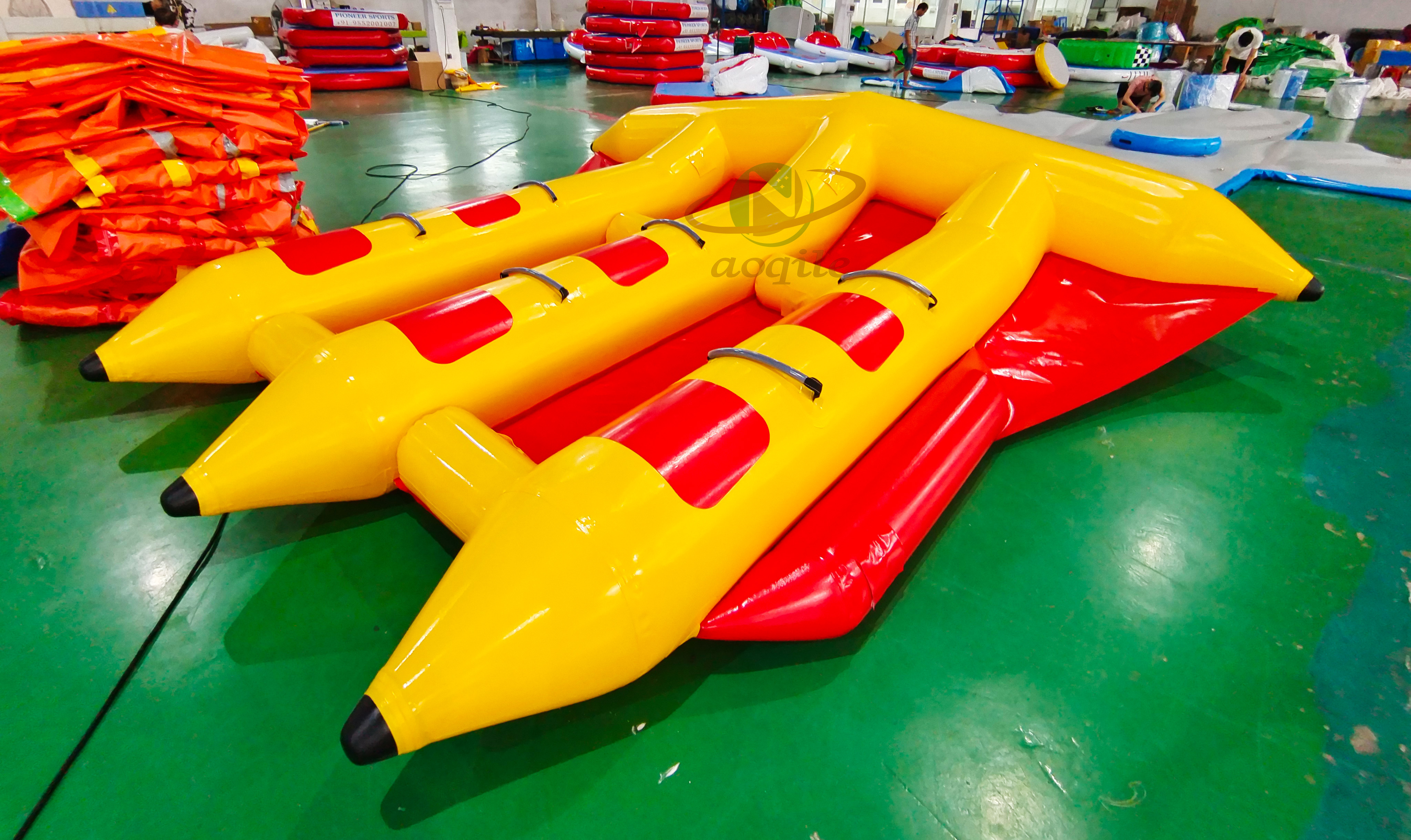 Factory price inflatable water sport fly fish flying fish towable tube banana Boat Water Play sea Equipment