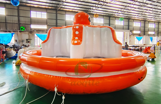 Inflatable Octopus Towable Water Sports , Inflatable Water Spinner Disco Towable
