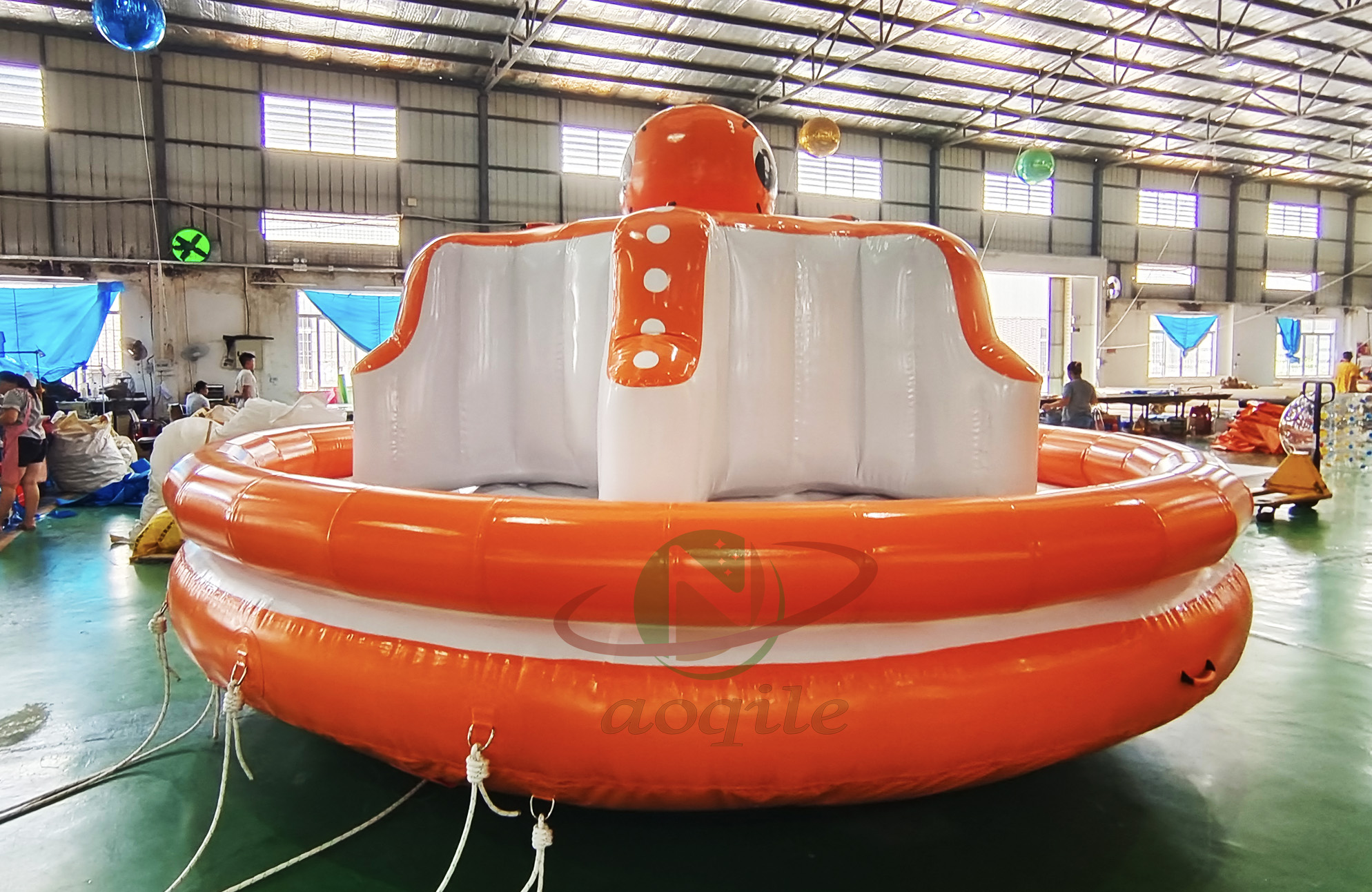 Inflatable Octopus Towable Water Sports , Inflatable Water Spinner Disco Towable