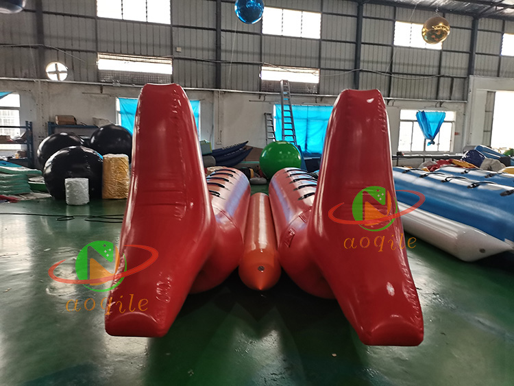 Five People Inflatable Flying Fish Pontoon Towable Tubes Rowing Boat Banana Boats for Water Park