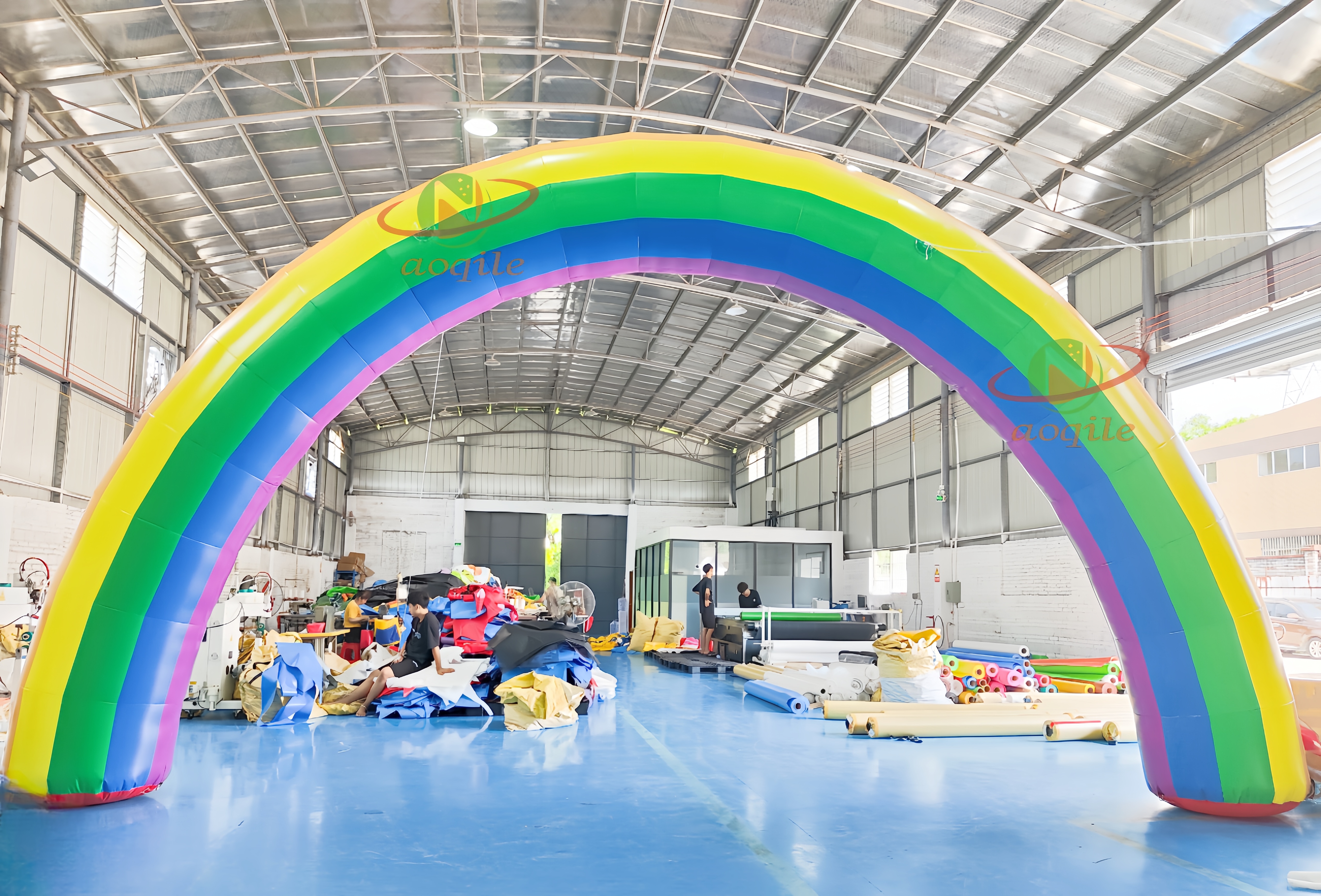 Advertising Printing Inflatable Rainbow Arch Inflatable Competition Event Starting Point Finish Line Arch