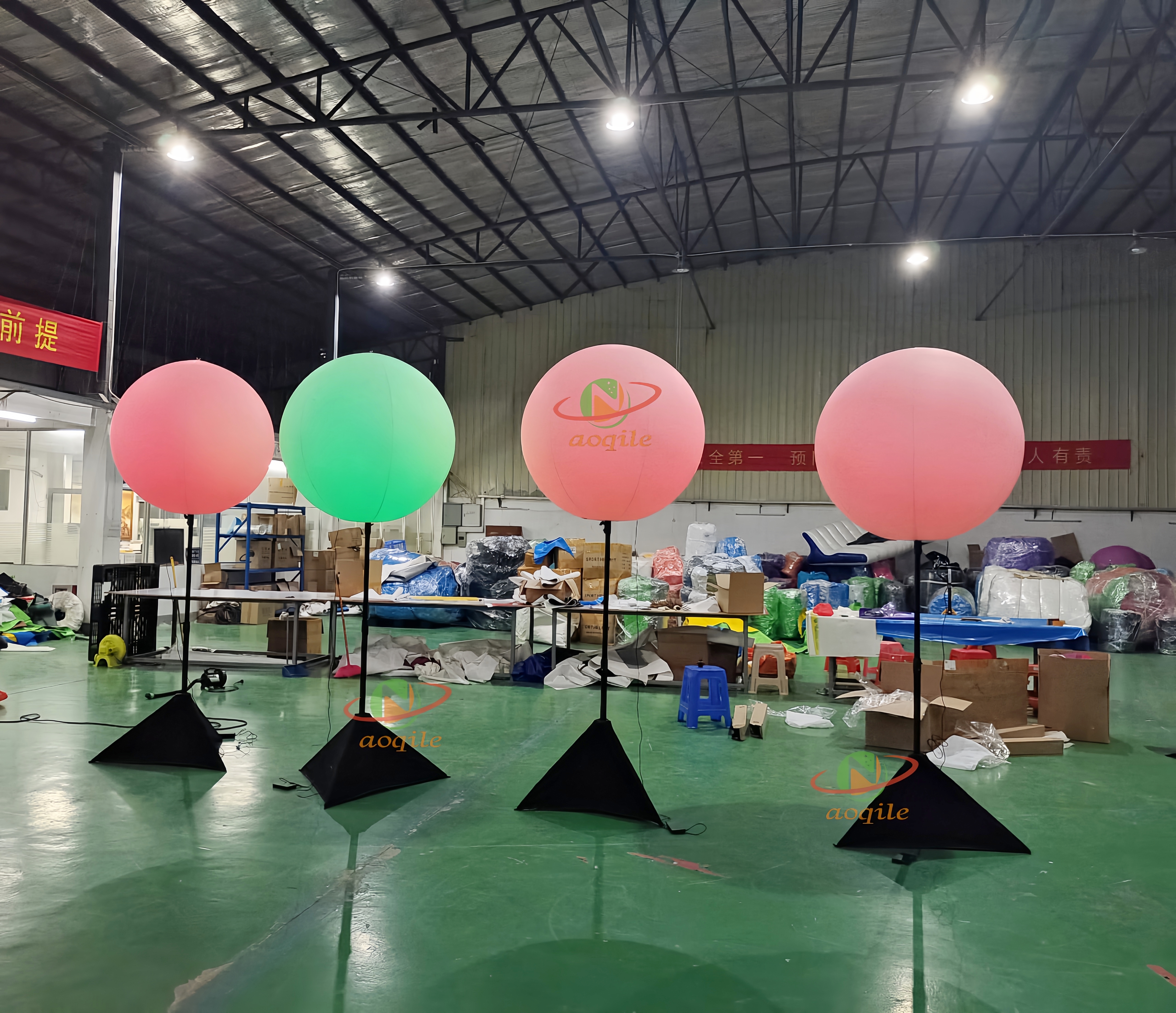 Inflatable tripod stand light balloon for decoration /inflatable backpack balloon/ advertising tripod ball