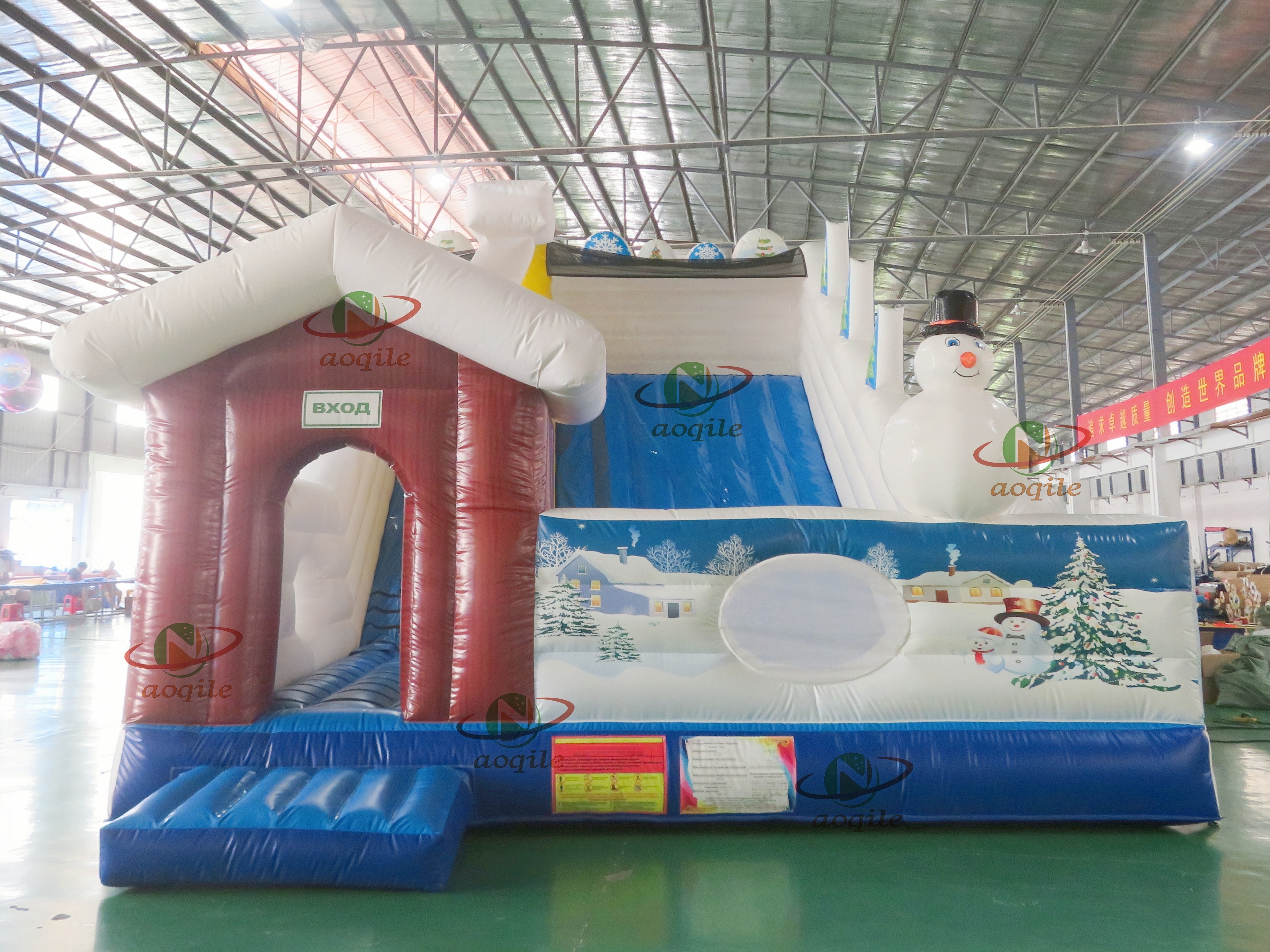 Aoqile2025 Hot-selling Model Winter element Commercial High-quality Inflatable Water Slide Used for Events