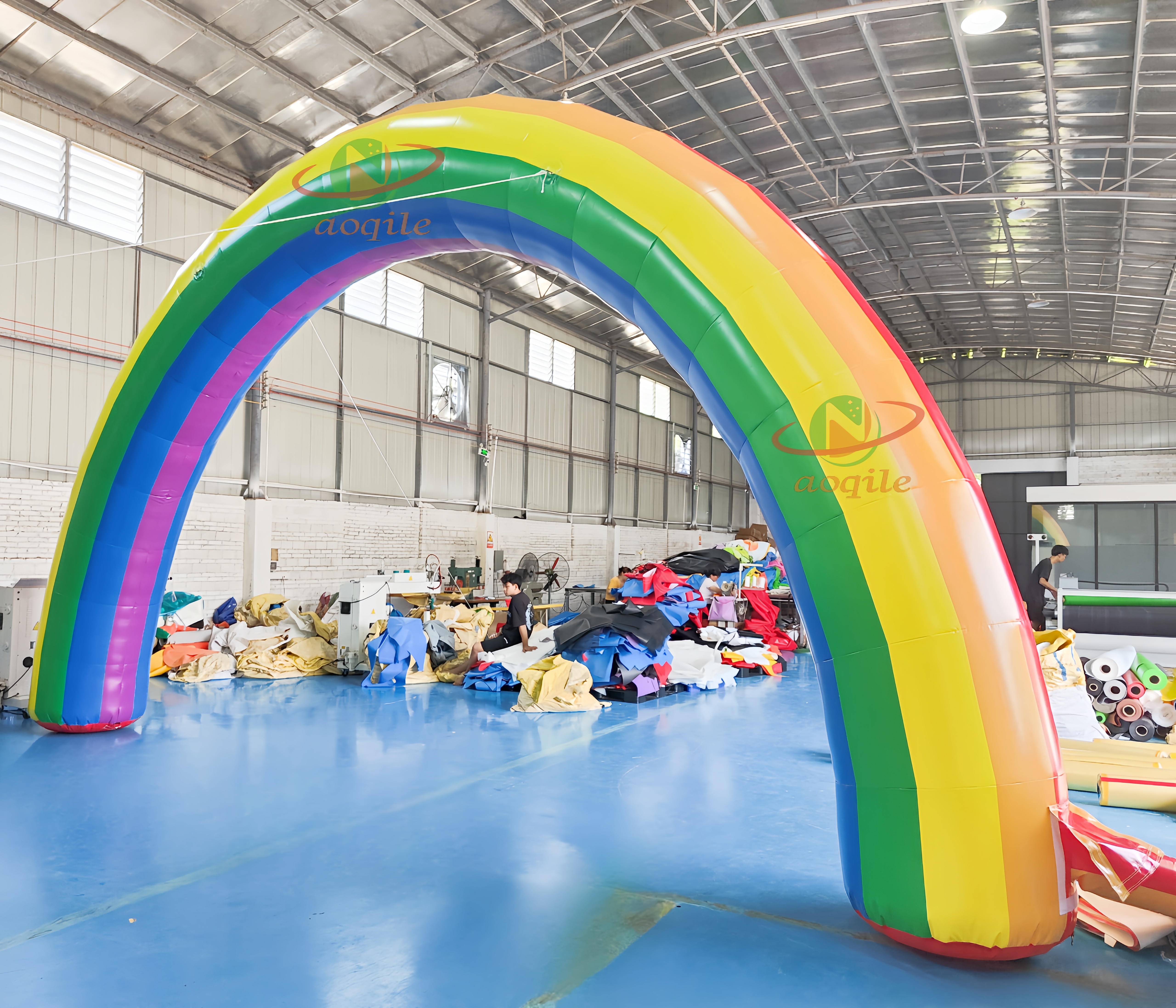Aoqile Inflatable Rainbow Arch for Commercial Advertising Events