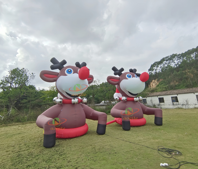 Aoqile2025 Best-selling Inflatable Cute Elk As Amusement Park Event Party Decoration for Events