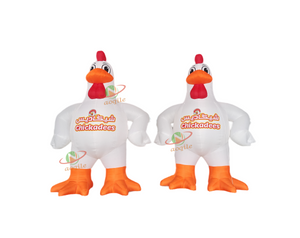 Custom Outdoor Giant Mascot Inflatable Chicken / Inflatable Rooster Cock Animal Cartoon For Advertising