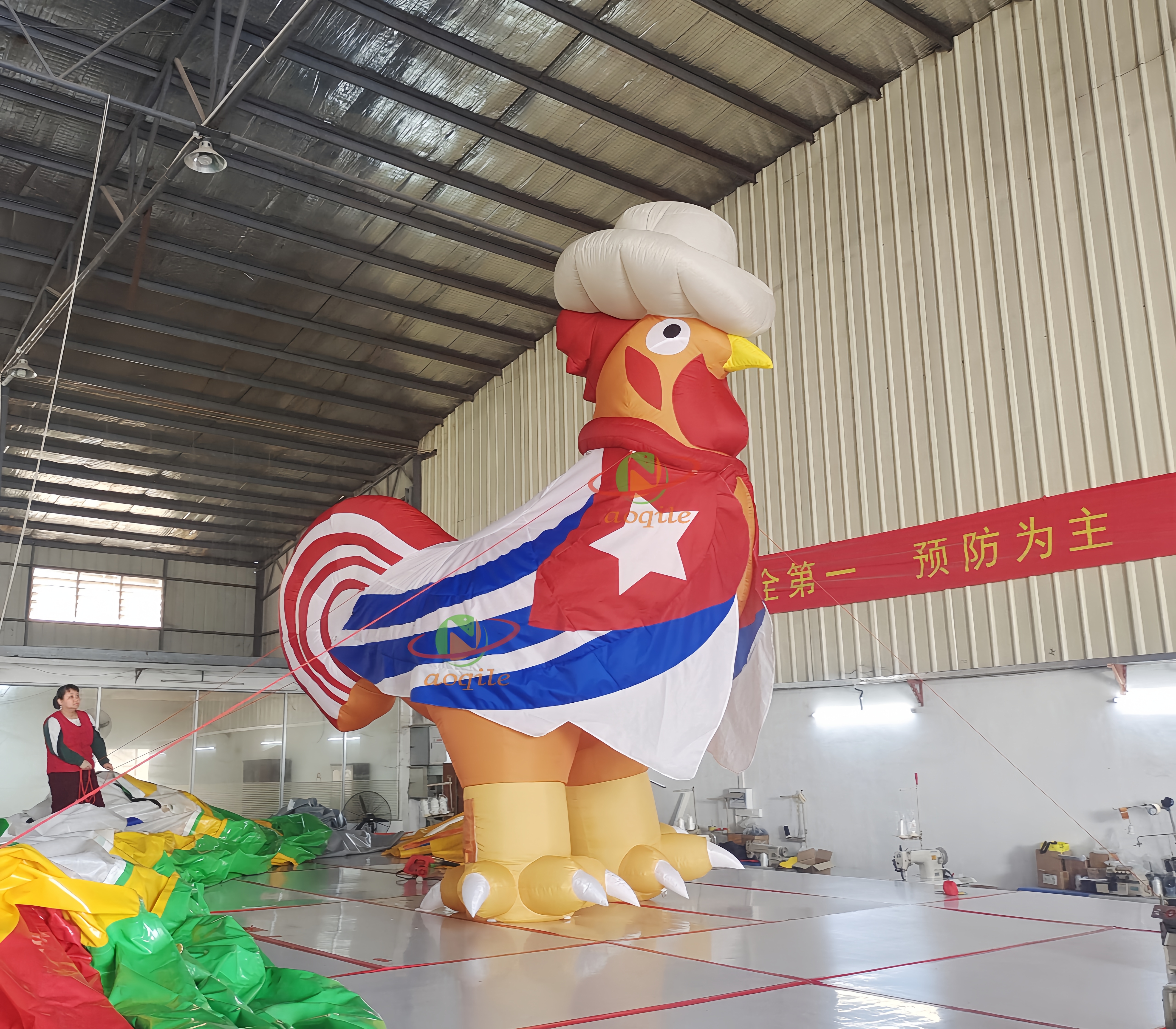 Rooster Mascot Inflatable Chicken Inflatable Cock Cartoon Model with Logo For Advertising Decoration