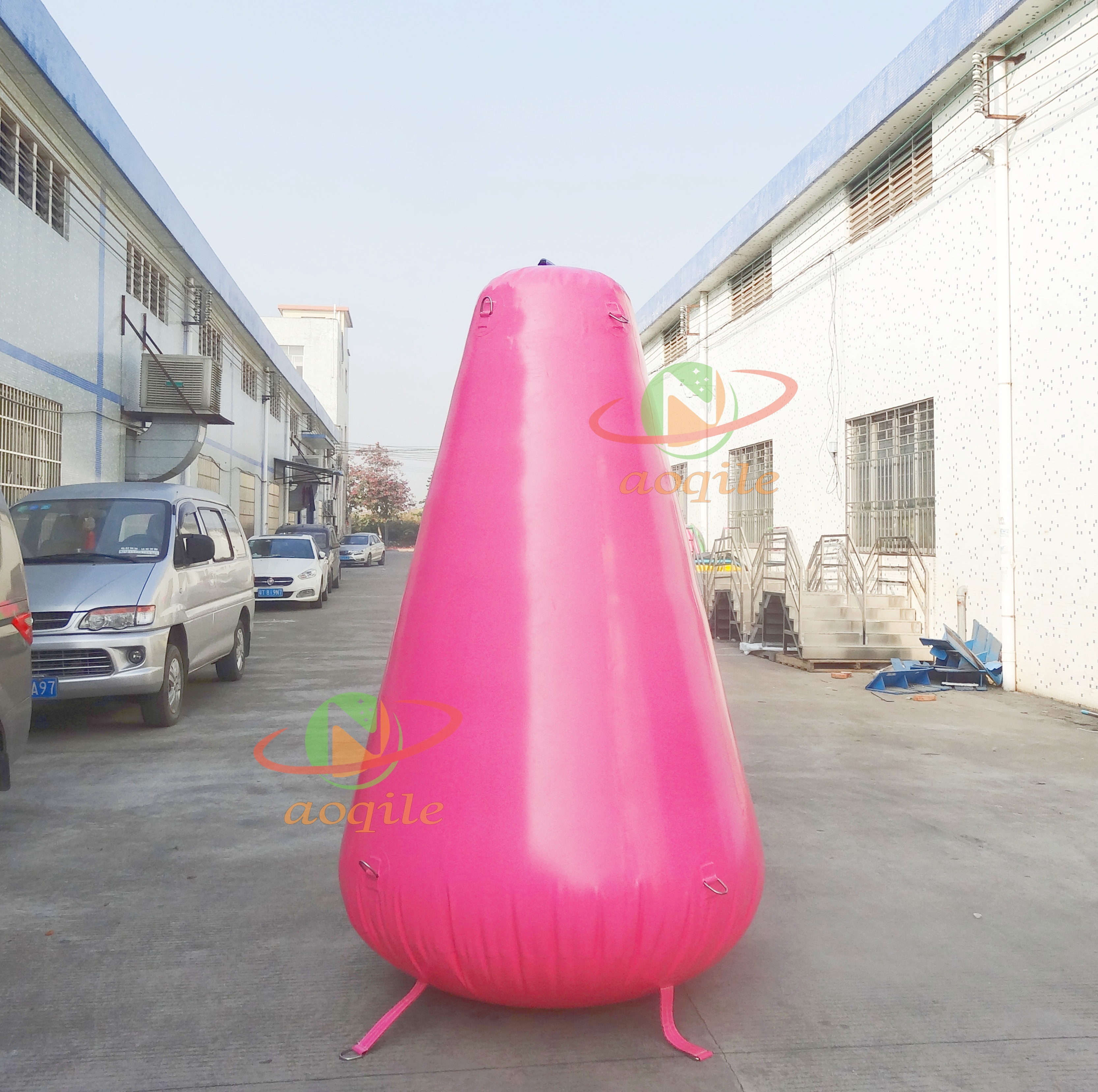 Customized Large Floating Inflatable Triangle Buoy For Water Event Inflatable Buoy In Water Play Equipment