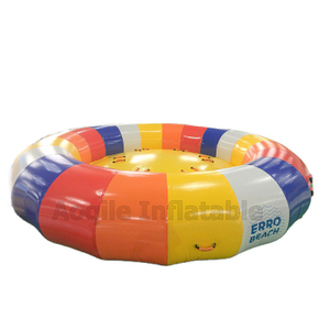 Hot sale Commercial Towable Inflatable colourful Rolling Donut Water Disco Boat