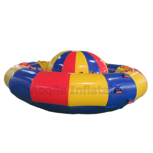 New Design Crazy UFO inflatable towable water sports rotating Flying Fish inflatable disco boat