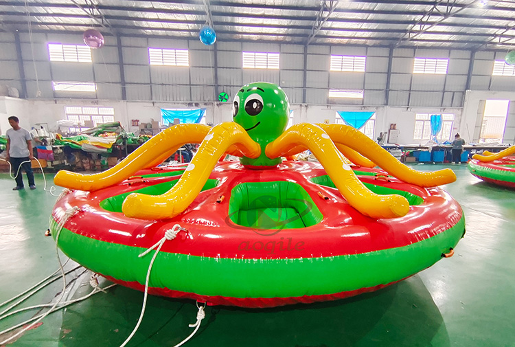 Factory direct sales Water Game Slide Tube Ski Boat Flying Fish Inflatable Octopus Circle Boat