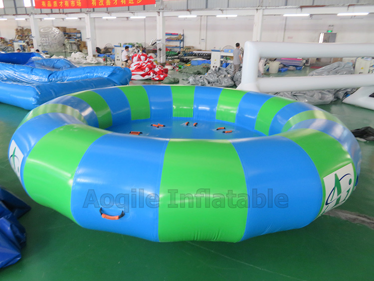 Commercial Large Water Park Rotating Roller Towable Inflatable Disco Boat